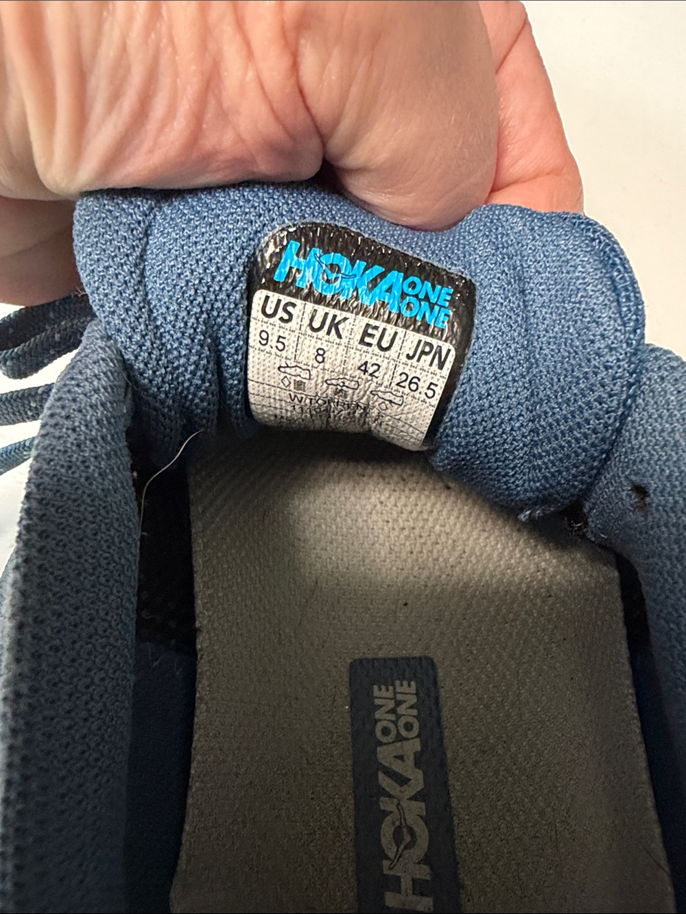 Hoka Women’s Blue Teal and Orange Trail Running Shoes - Picture 3 of 5
